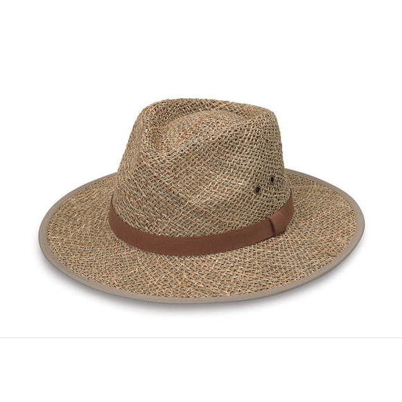 New Imported Wallaroo Hat Co Charleston Straw Hat Beige M/L Adjustable